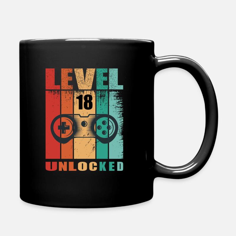 Level unlocked - Birthday - Full Colour Mug - black