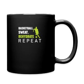 Trainieren Sie Ballspiele für einen Sportler, der - Tasse einfarbig - Schwarz - Rechts