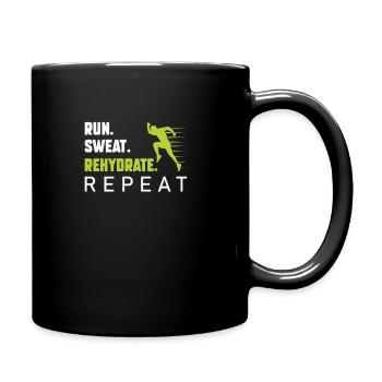 Entraînez-vous en course pour un coureur de sueur - Mug uni - noir - Droite