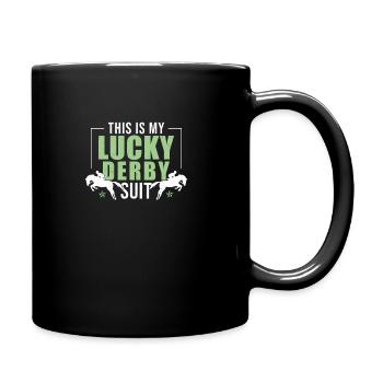 This Is My Lucky Funny Derby Day Lover Horse - Full Colour Mug - black - Right