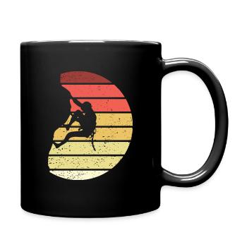 Klettern Retro Style Vintage - Tasse einfarbig - Schwarz - Rechts