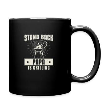 Stand Back Papa Is Grilling Funny Grill Meat For - Full Colour Mug - black - Right