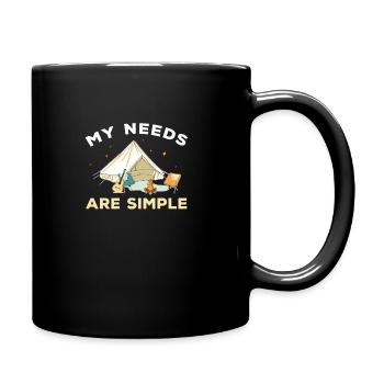 Mes besoins sont simples Funny Campfire Romance - Mug uni - noir - Droite
