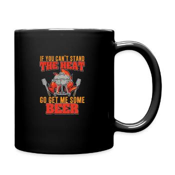 Wenn Sie die Hitze nicht stehen können, lustiges - Tasse einfarbig - Schwarz - Rechts