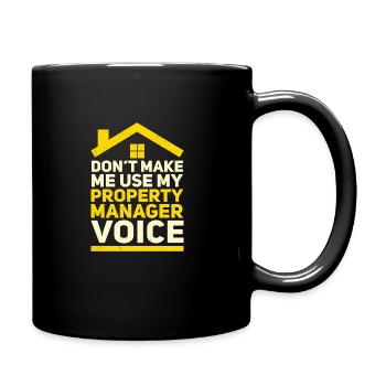 Lass mich nicht meine lustige - Tasse einfarbig - Schwarz - Rechts