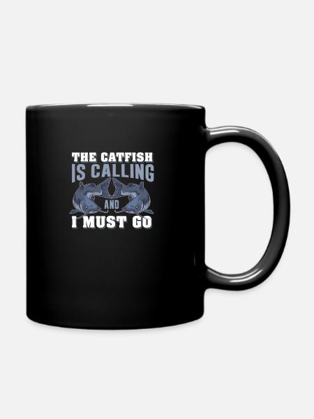 Funny Catfish Fishing Humor For Bottom Fish - Full Colour Mug - black
