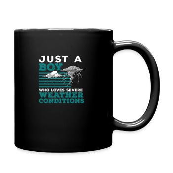 Just A Boy Who Loves Funny Meteorology For Storm - Full Colour Mug - black - Right