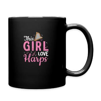 This Girl Love Harps Jeu de harpes amusant - Mug uni - noir - Droite