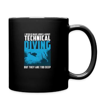 Les blagues sur la plongée technique sont trop - Mug uni - noir - Droite
