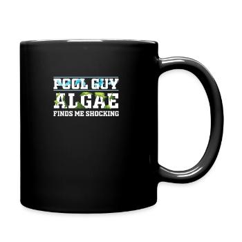Algae Finds Me Shocking Funny Pool Guy Service - Full Colour Mug - black - Right
