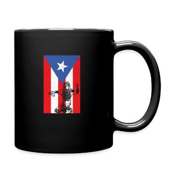 Puerto Rico Flag Patriotic Baseball For An Iron - Full Colour Mug - black - Right