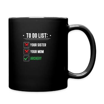 Jeu de mots de tir à l'arc amusant pour votre sœur - Mug uni - noir - Droite