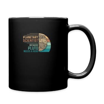 Vintage Planetary Science Astronomy For A Planet - Full Colour Mug - black - Right