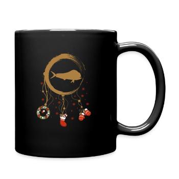 Goldmakrele Weihnachten Weihnachtstraumfänger - Tasse einfarbig - Schwarz - Rechts