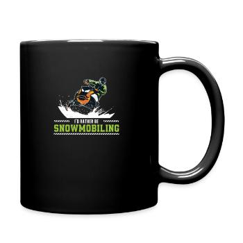 Klassisches Schneemobilfahren-Snocross für - Tasse einfarbig - Schwarz - Rechts