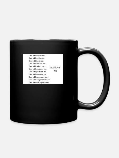 God - Tasse einfarbig - Schwarz