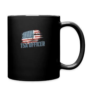 Patriotische Flughafen-Sicherheit für Patriot - Tasse einfarbig - Schwarz - Rechts