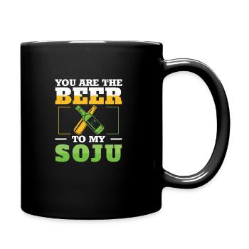 You Are The Beer To My Soju Funny Korean Liquor - Full Colour Mug - black - Right