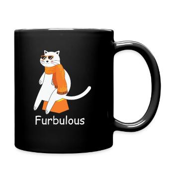 Chat furbuleux Drôles Jeux de mots d’animaux - Mug uni - noir - Droite