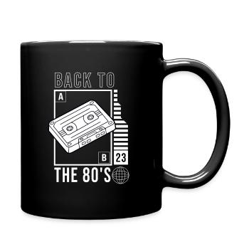 Retro 80s Back To The 80's - Full Colour Mug - black - Right