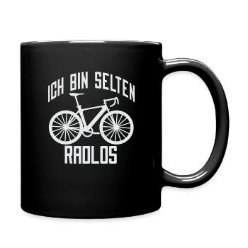 Fahrradfahrer Fahrrad Humor Ich Bin Selten Radlos - Tasse einfarbig - Schwarz - Rechts