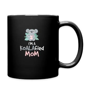 Funny Koalafied Mom Sarcasm A Koala Bear Animal - Full Colour Mug - black - Right