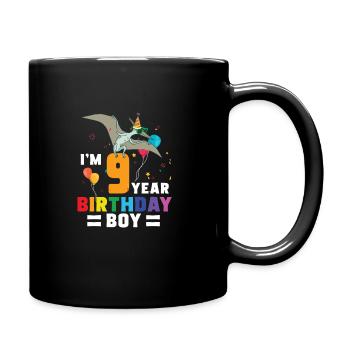 I'm 9 Birthday Boy Pterodactylus Year Old 9th - Tasse einfarbig - Schwarz - Rechts