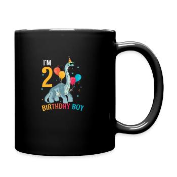 Je suis 2 anniversaire garçon brachiosaure 2 ans 2ème - Mug uni - noir - Droite