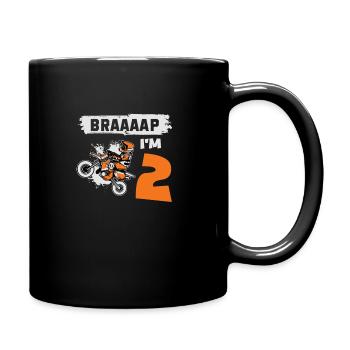 Braaaap I'm 2 Dirt Bike Motocross 2 ans 2ème - Mug uni - noir - Droite