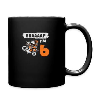 Braaaap I'm 6 Dirt Bike Motocross Année 6e - Mug uni - noir - Droite