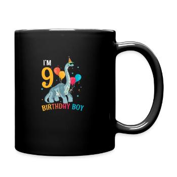 I'm 9 Birthday Boy Brachiosaurus 9 Year Old 9th - Tasse einfarbig - Schwarz - Rechts