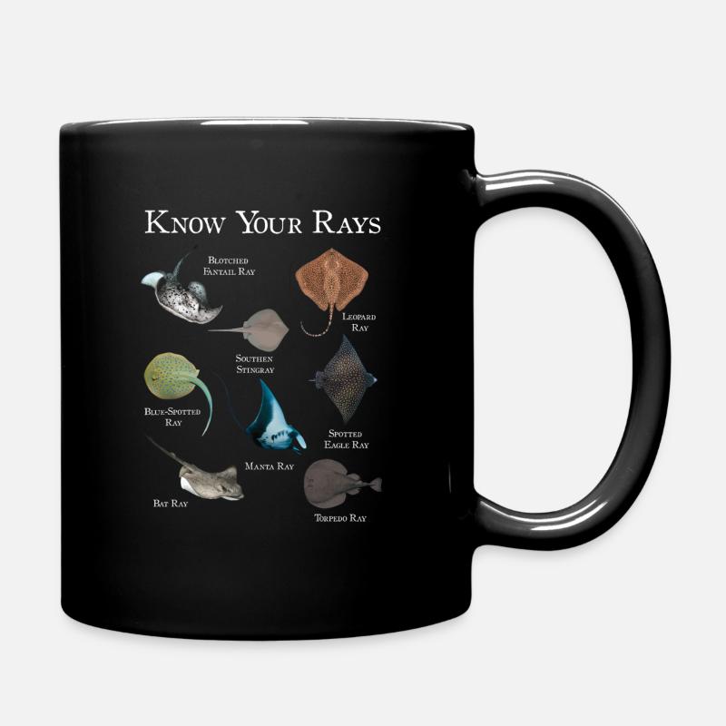 Manta Rochen Arten Geschenk Meeresbiologie Tauchen - Tasse einfarbig - Schwarz