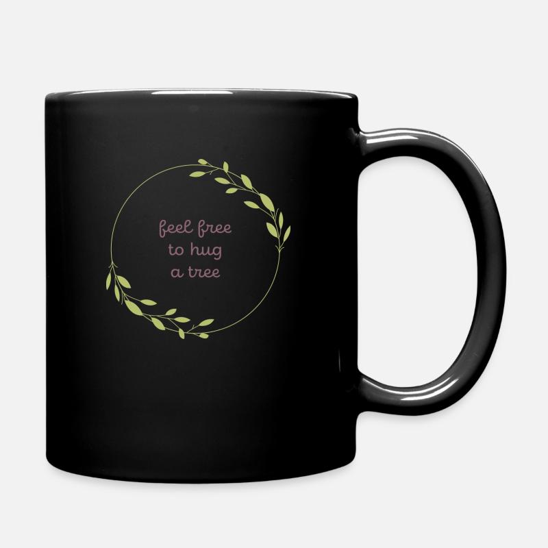 hug a tree - grün lila - Tasse einfarbig - Schwarz