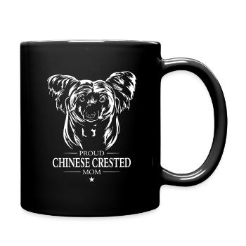 Chinese Crested Mom Hunde Hund Wilsigns - Tasse einfarbig - Schwarz - Rechts