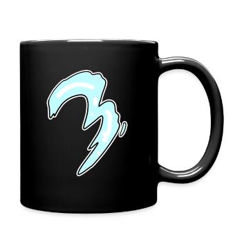 Drei - 3 - Nummer 3 - Zahl 3 - Tasse einfarbig - Schwarz - Rechts