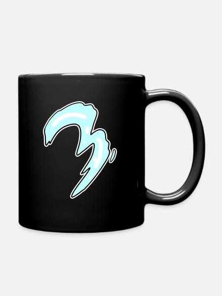 Three - 3 - Number 3 - Number 3 - Full Colour Mug - black
