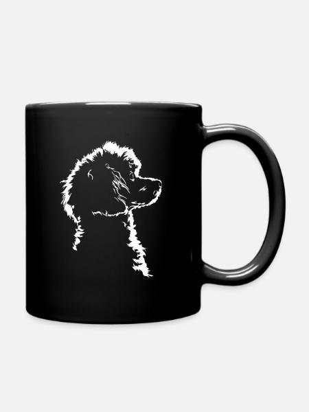 Pudel Hunde Hund Silhouette Zwergpudel Wilsigns - Tasse einfarbig - Schwarz