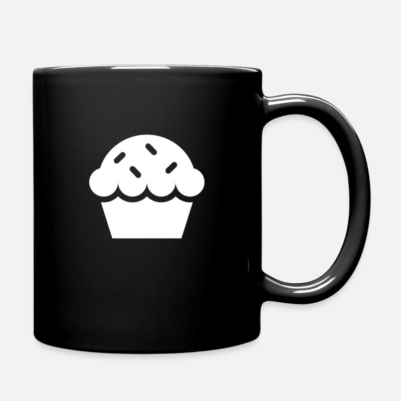 Muffin - Tasse einfarbig - Schwarz