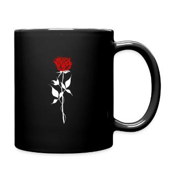 Rose - Full Colour Mug - black - Right