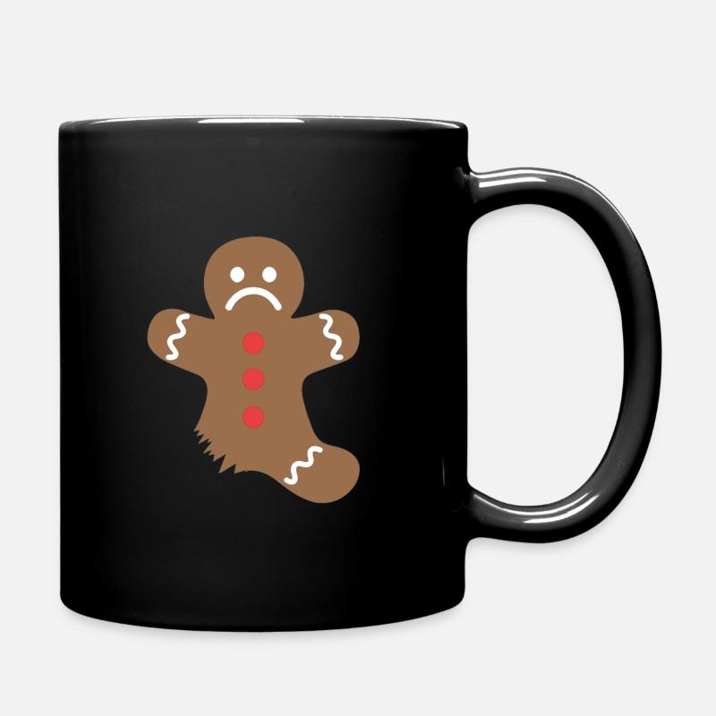 Lebkuchen Lebkuchenmann - Tasse einfarbig - Schwarz