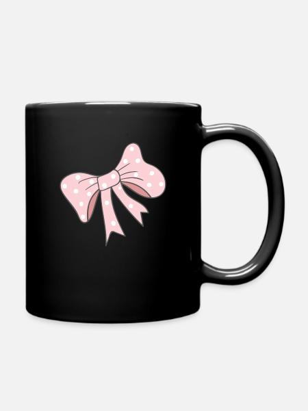 rosa Schleife - Tasse einfarbig - Schwarz