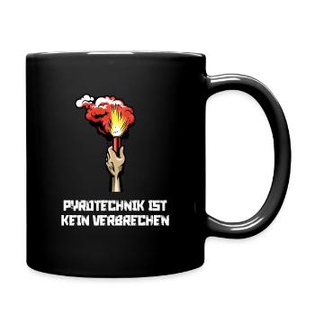 Fußball Fans Geschenk - Tasse einfarbig - Schwarz - Rechts