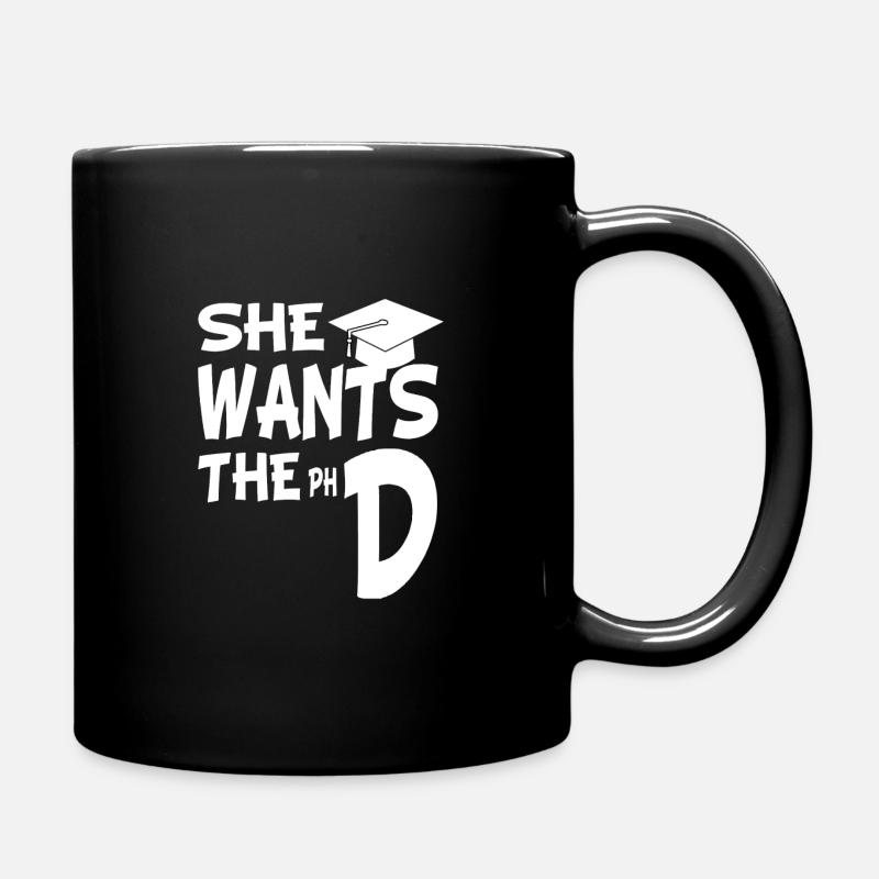Doktortitel Doktorgrad PHD Doktor Spruch Geschenk - Tasse einfarbig - Schwarz