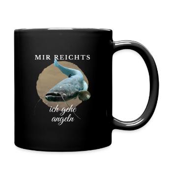 Mir reichts ich gehe angeln - Angler angeln Fisch - Tasse einfarbig - Schwarz - Rechts