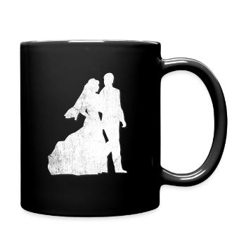 Hochzeit Braut Heirat - Tasse einfarbig - Schwarz - Rechts