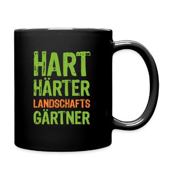 Hart Härter Landschaftsgärtner Gartenbau Gärtner - Tasse einfarbig - Schwarz - Rechts