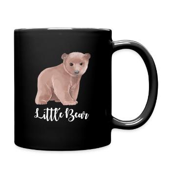 Watercolor Bear Family Little Bear - Full Colour Mug - black - Right