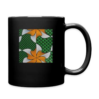 Wax kyoga Gewebe grün - Tasse einfarbig - Schwarz - Rechts