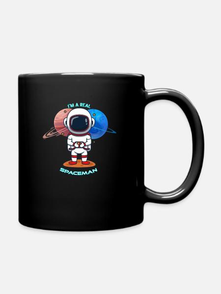 Ich bin ein echter Spaceman - I'm a real Spaceman - Tasse einfarbig - Schwarz