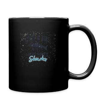 Just a girl who loves sharks - Full Colour Mug - black - Right